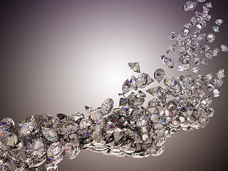 Image showing Large diamonds flow 