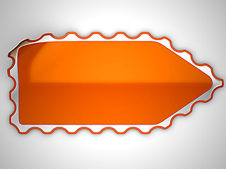 Image showing Orange hamous sticker or label 