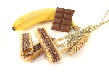 Image showing Chocolate banana muesli bar