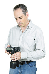 Image showing Photographer with camera
