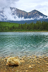 Image showing Mountain lake in Jasper National Park