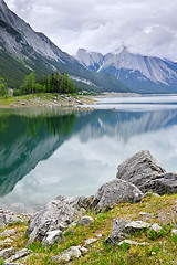 Image showing Mountain lake in Jasper National Park