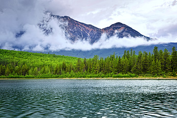 Image showing Mountain lake in Jasper National Park