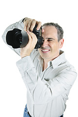 Image showing Photographer with camera