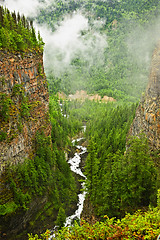 Image showing Canyon of Spahats Creek in Wells Gray Provincial Park, Canada