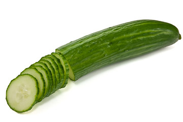 Image showing Cucumber sliced