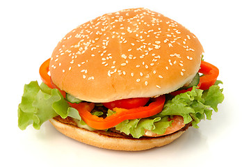 Image showing Big hamburger isolated