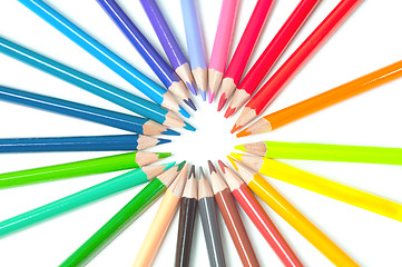 Image showing Multicolored pencils