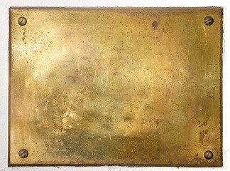 Image showing Yellow brass metal plate border