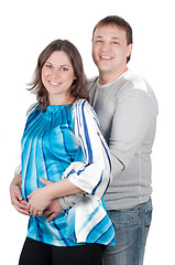 Image showing Beautiful couple - pregnant woman