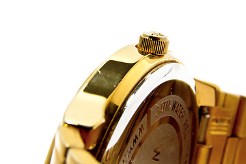 Image showing Golden wrist watch