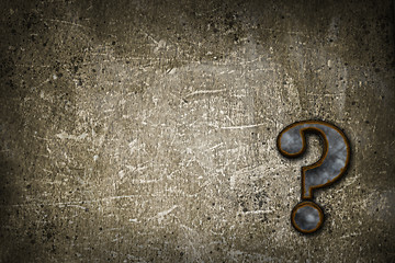 Image showing rusty question mark