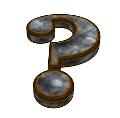Image showing rusty question mark