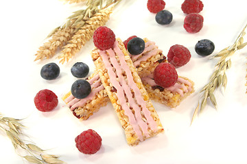 Image showing Forest berry muesli bar