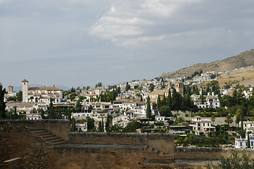 Image showing View of the Albaicin, the Arabic district of Granada, Spain, and