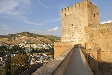 Image showing Alcazaba walls and towers