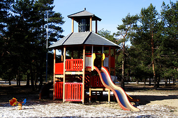 Image showing An image of a colorful children's playground