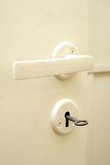 Image showing open the door handle and keys