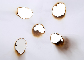 Image showing burnt holes