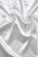 Image showing Smooth elegant white silk 