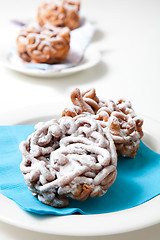 Image showing Traditional finnish May Day funnel cake