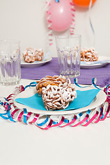 Image showing Traditional finnish May Day funnel cake