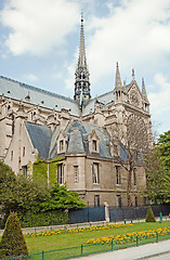 Image showing Notre Dame de Paris in spring time