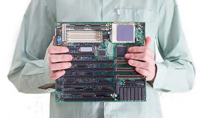 Image showing Presenting  motherboard