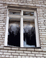 Image showing Broken Glass Window