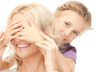 Image showing happy mother and little girl