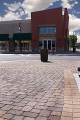 Image showing Strip Mall - Corner Store Restaurant