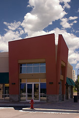 Image showing Strip Mall - Corner Store Restaurant