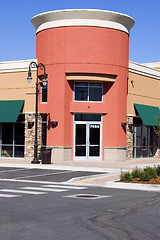 Image showing Strip Mall - Corner Store Restaurant