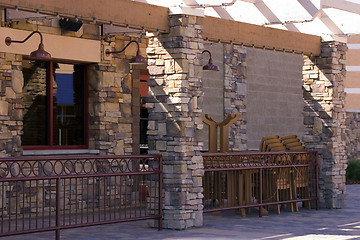 Image showing Closed Restaurant Patio