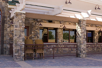 Image showing Closed Restaurant Patio