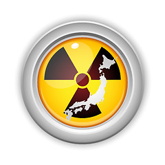 Image showing Japan Nuclear Disaster Yellow Button