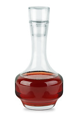 Image showing Small decanter with red wine vinegar