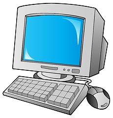 Image showing Cartoon desktop computer