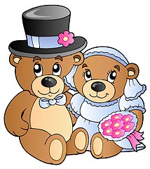 Image showing Wedding teddy bears