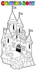 Image showing Coloring book with castle 1