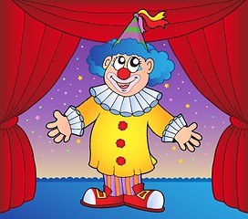 Image showing Clown on circus stage 1