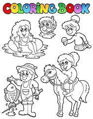 Image showing Coloring book with kids activities