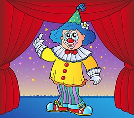 Image showing Clown on circus stage 2