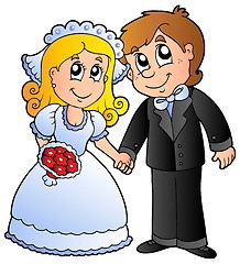 Image showing Cute wedding couple