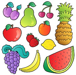 Image showing Fruits images collection