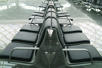 Image showing Chairs in departure hall