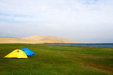 Image showing Tent on the lawn