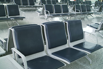 Image showing Chairs in departure hall