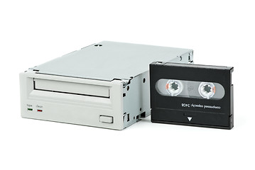 Image showing Internal tape drive unit and cassette