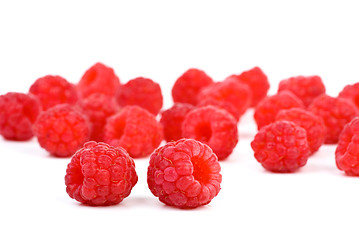 Image showing Some raspberries 